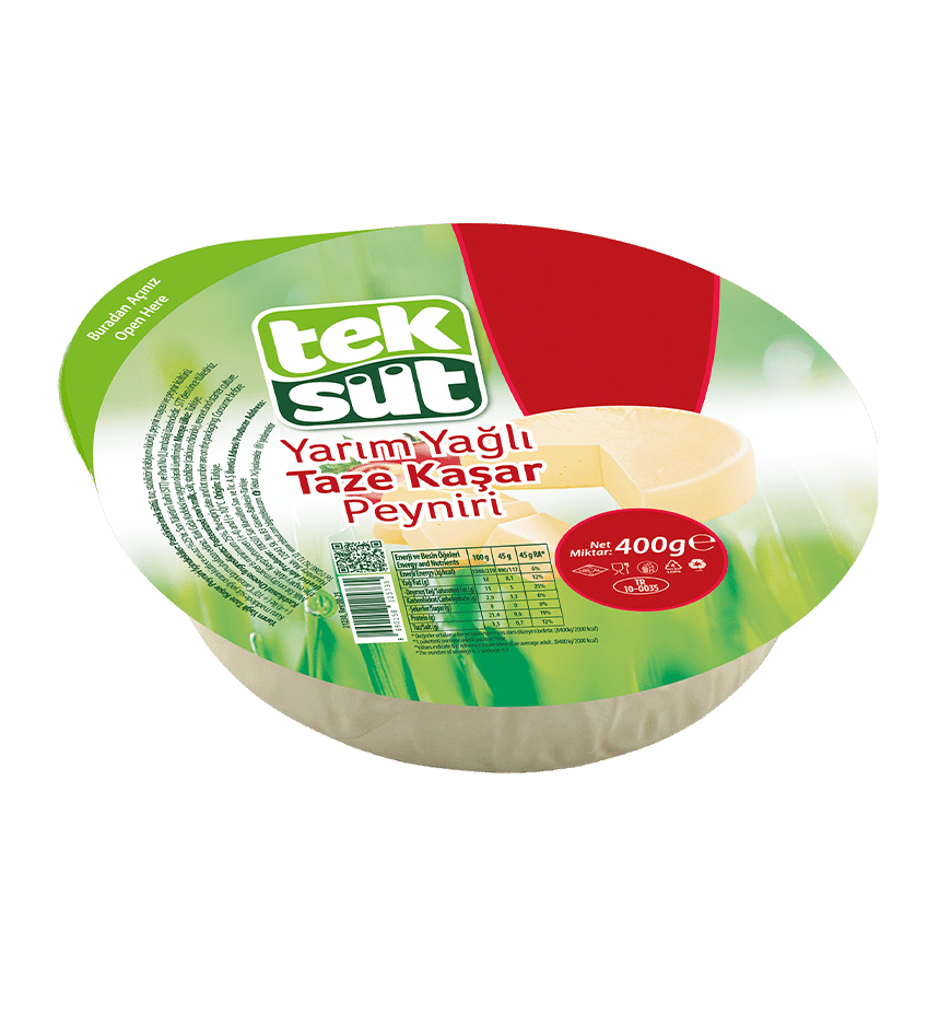 Teksüt Yarım Yağlı Kaşar Peyniri 400 gr