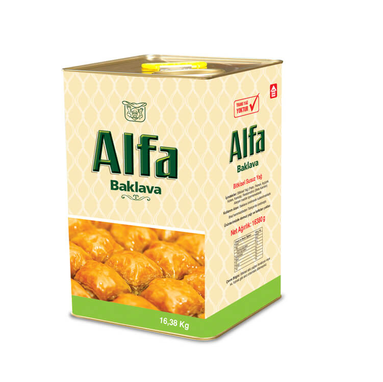 Alfa Baklava Sade Bitkisel Susuz Yağ 16 kg