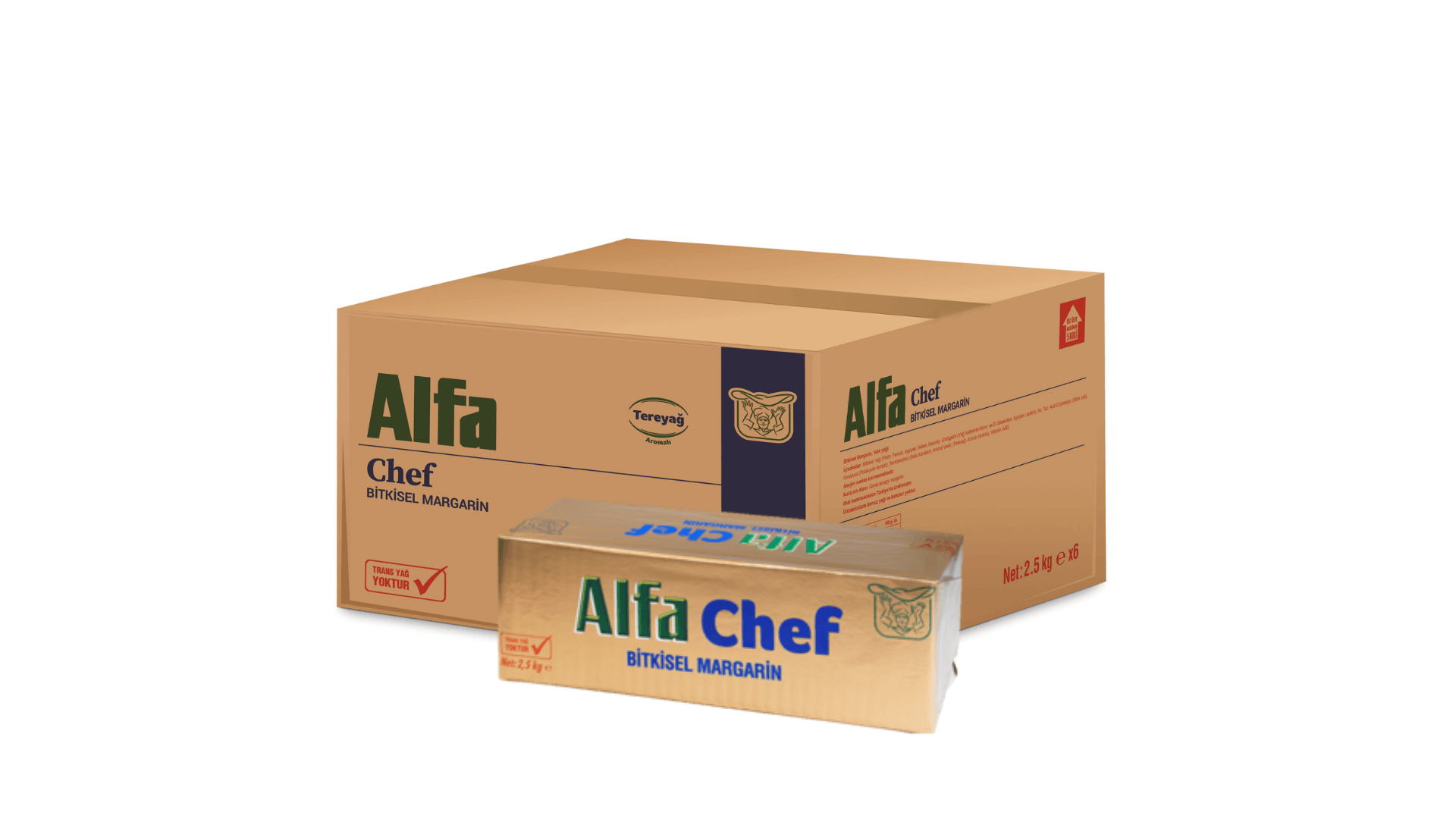 Alfa Chef Bitkisel Margarin 6 x 2.5 kg